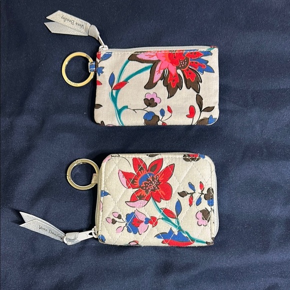 VERA BRADLEY Floral Key and Card Holder Set - Red and Blue - Picture 2 of 6